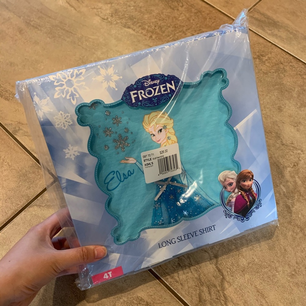 🆕 Disney Frozen Long Sleeve Shirt (Kids) - Picture 1 of 2